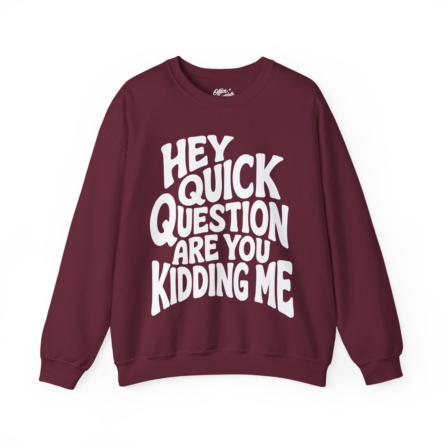 Hey Quick Question Are You Kidding Me Sweatshirt