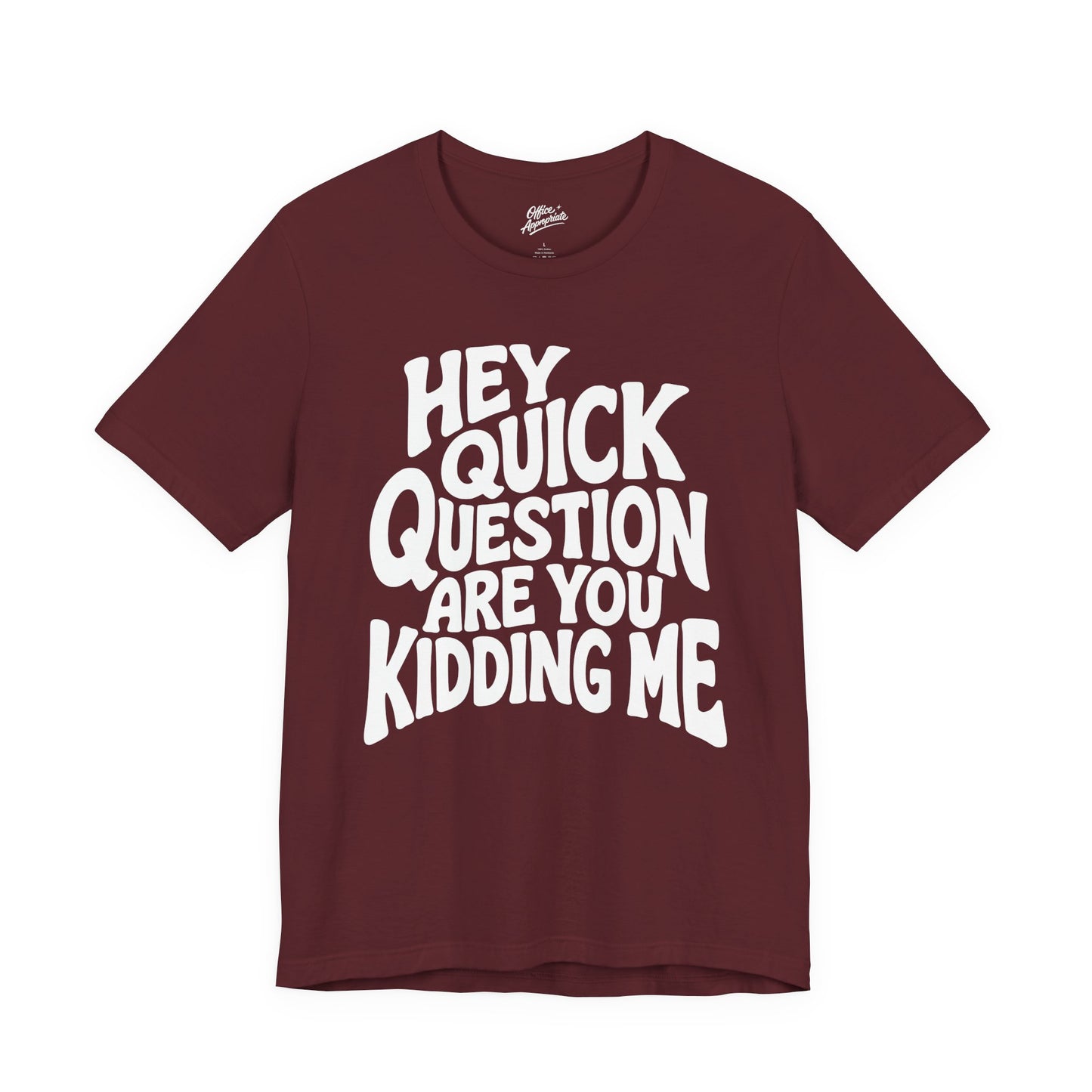 Hey Quick Question Are You Kidding Me Tee