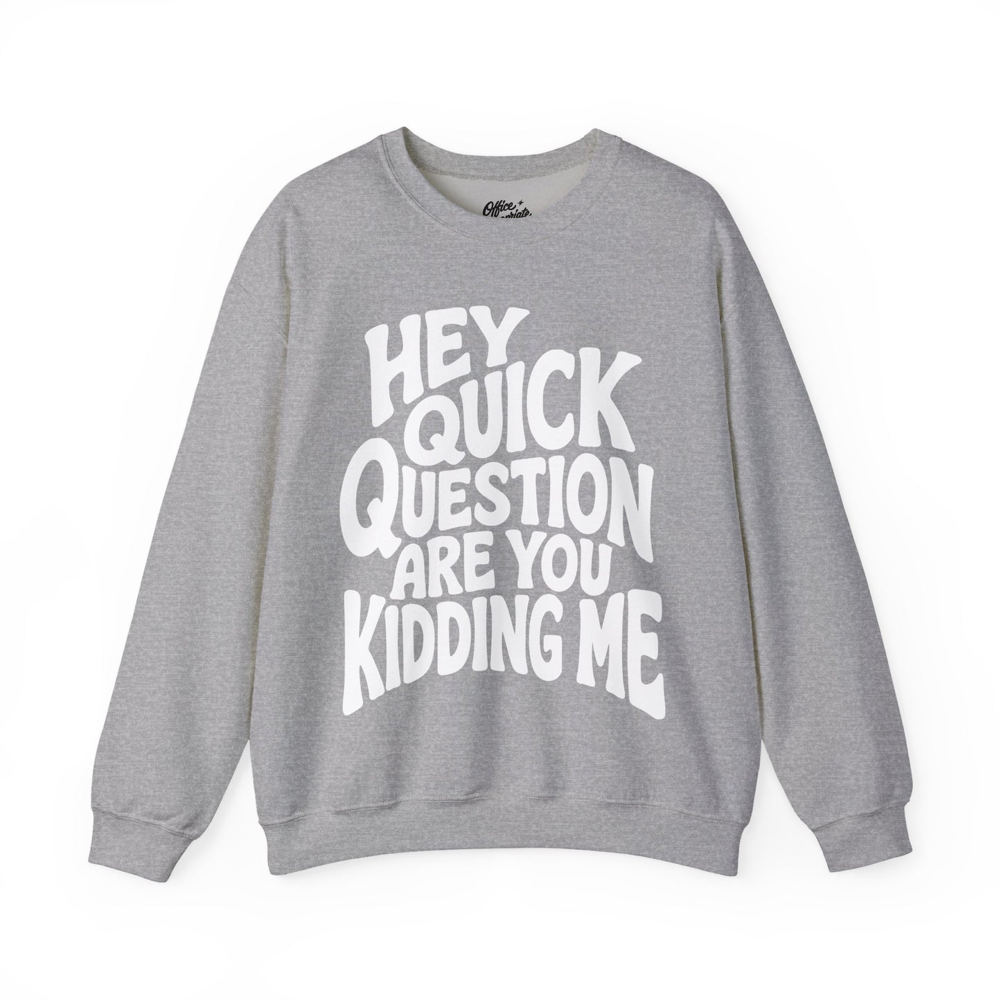 Hey Quick Question Are You Kidding Me Sweatshirt