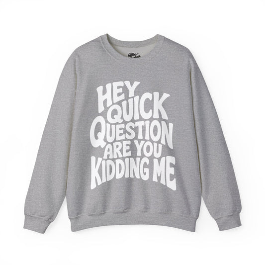 Hey Quick Question Are You Kidding Me Sweatshirt