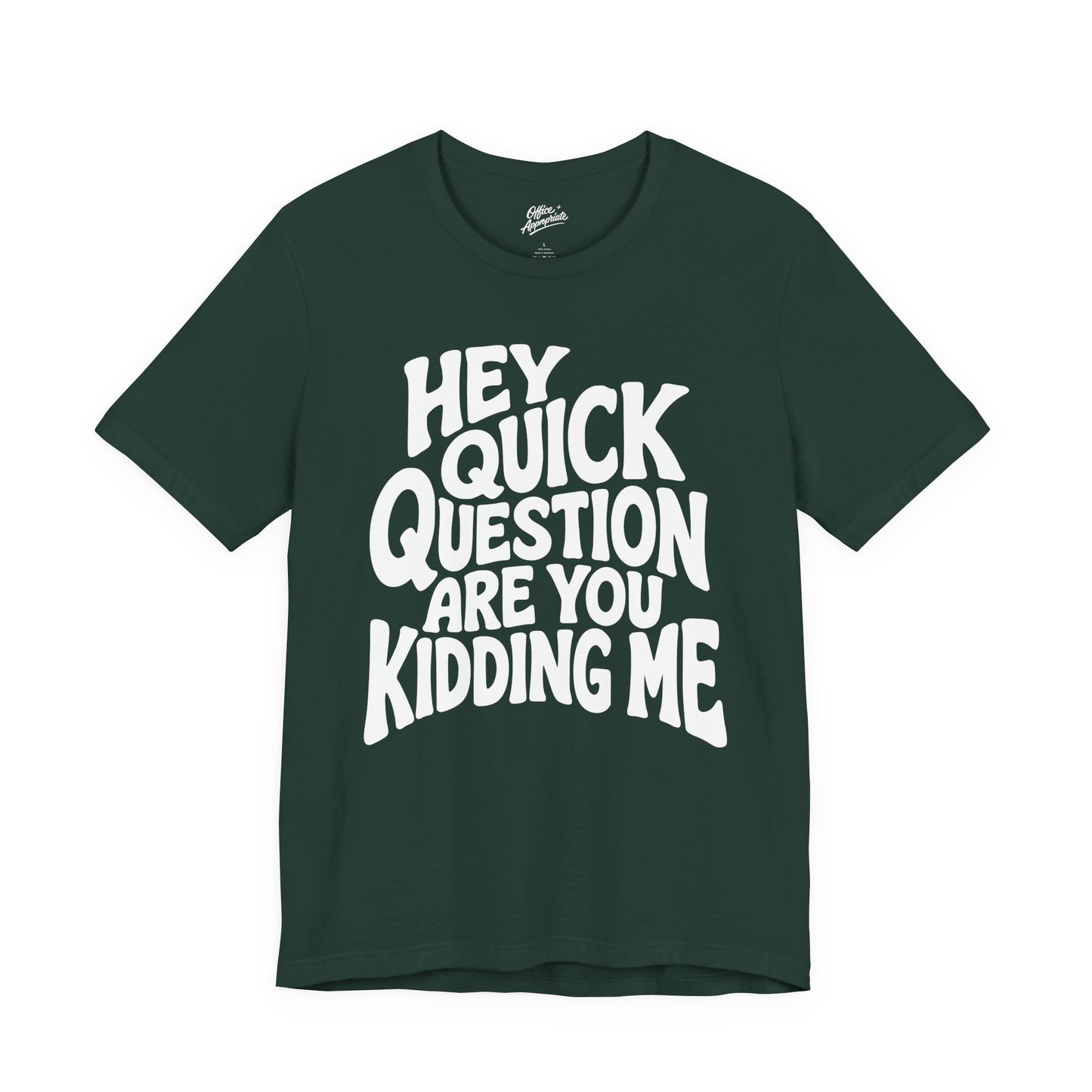 Hey Quick Question Are You Kidding Me Tee