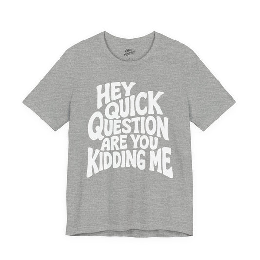 Hey Quick Question Are You Kidding Me Tee