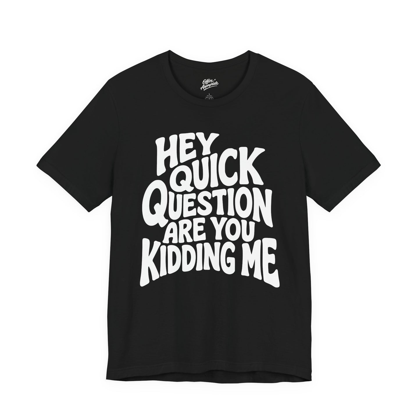 Hey Quick Question Are You Kidding Me Tee