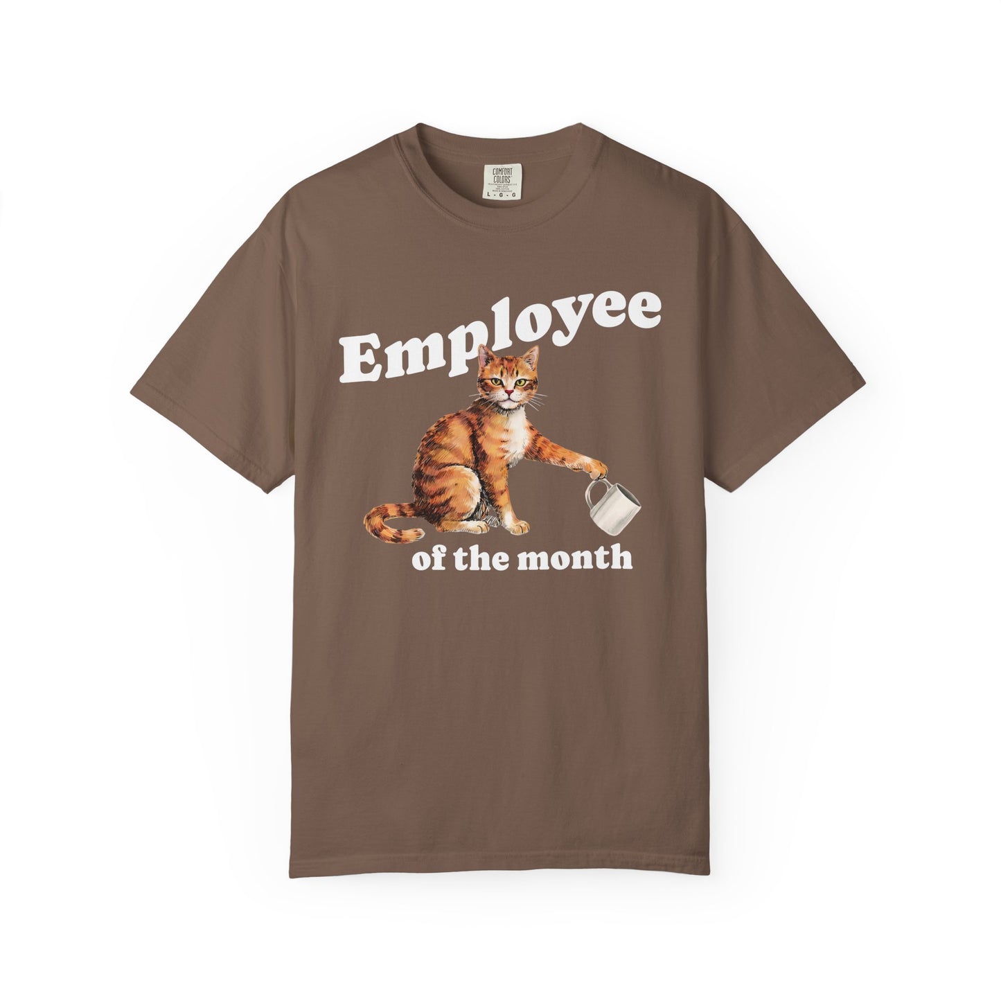 Employee of the Month Cat Comfort Colors Tee