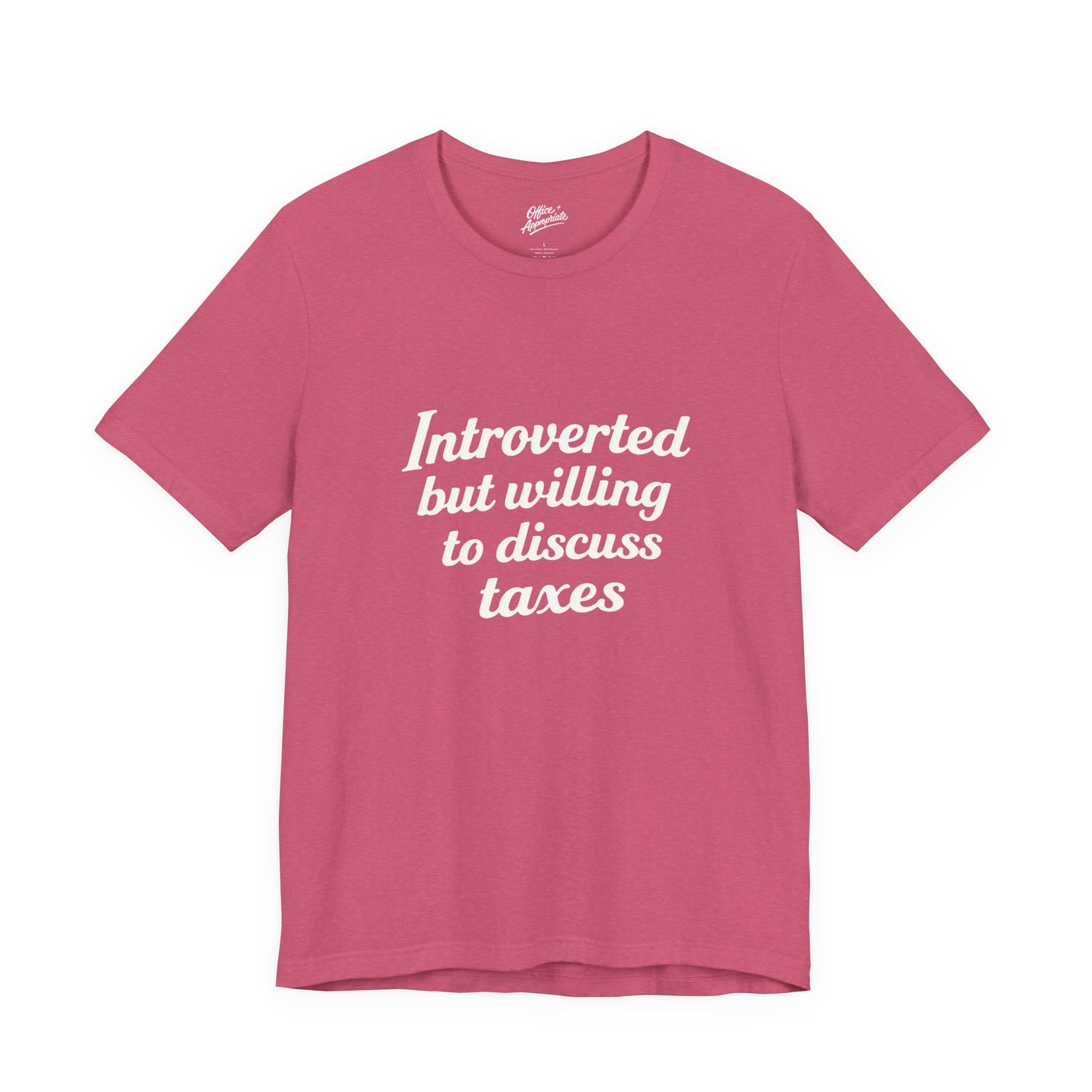 Introverted, But Willing to Discuss Taxes Tee