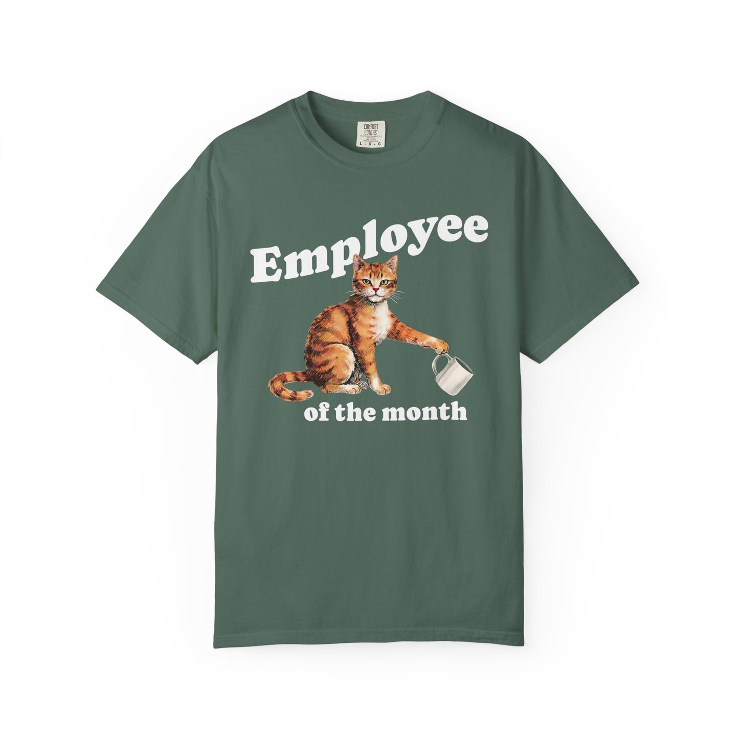 Employee of the Month Cat Comfort Colors Tee