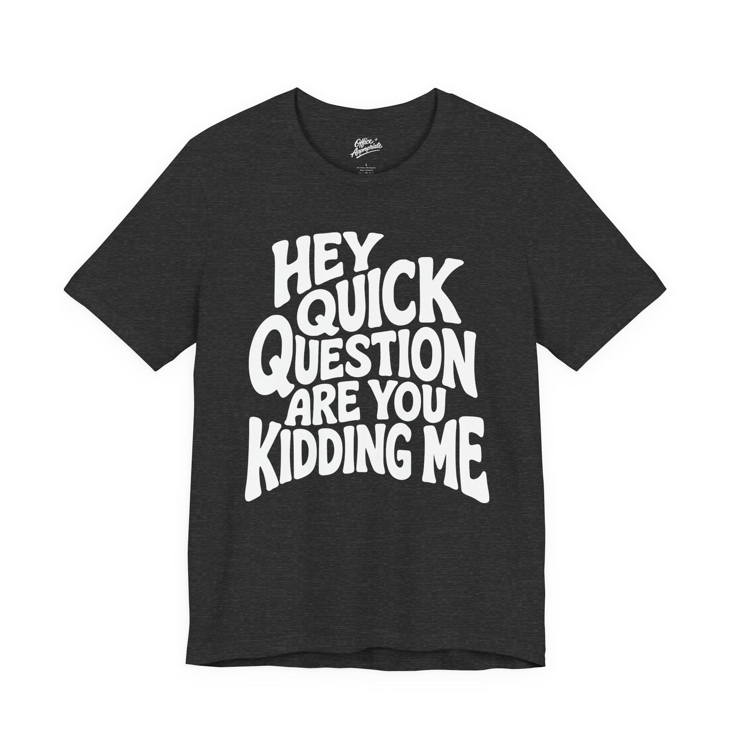 Hey Quick Question Are You Kidding Me Tee